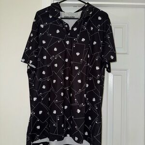 SHANKITGOLF Black Logo Polo with Card Motif